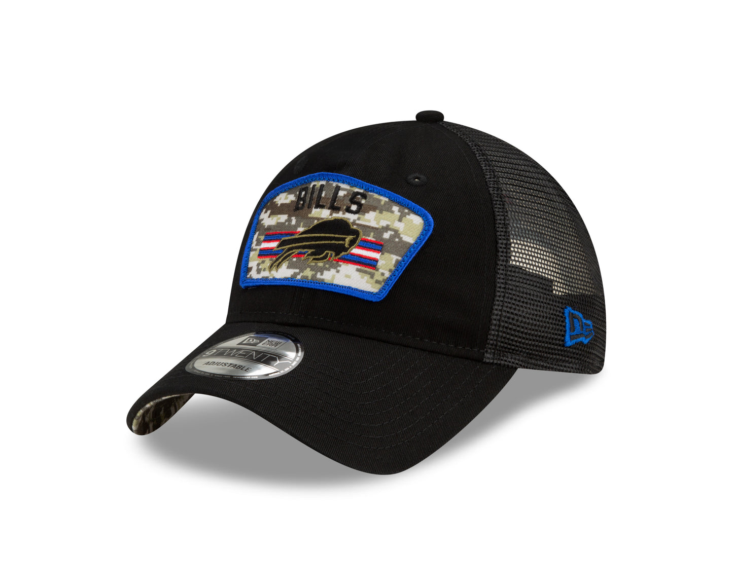 Buffalo Bills New Era Salute to Service 9TWENTY Adjustable Hat - Black