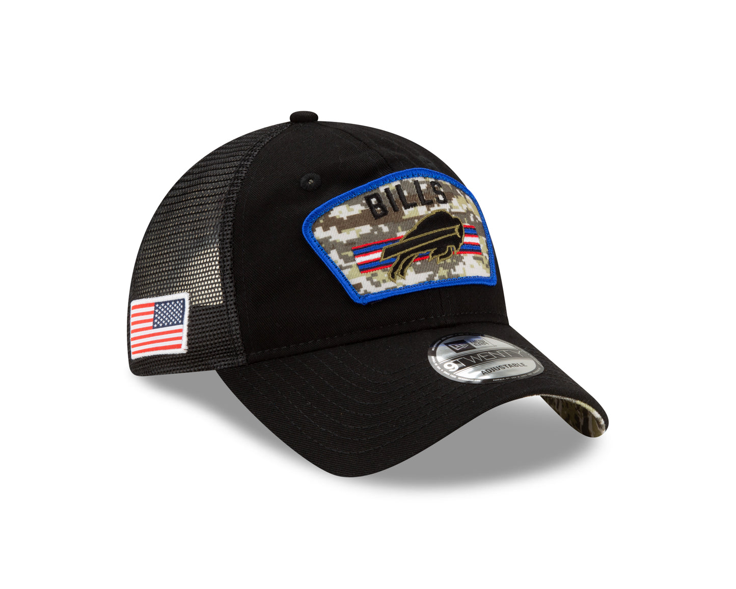 Buffalo Bills New Era Salute to Service 9TWENTY Adjustable Hat - Black