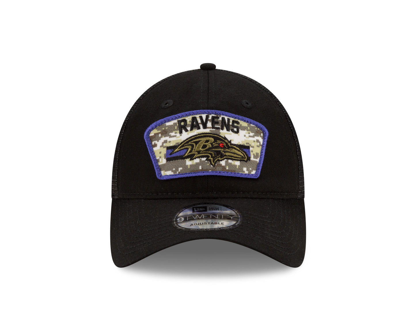 Baltimore Ravens New Era Salute to Service 9Twenty Adjustable Hat - Black
