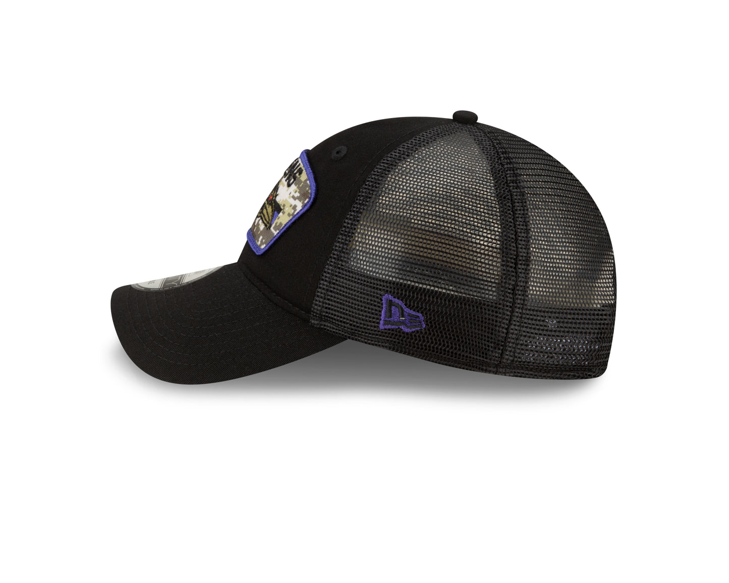 Baltimore Ravens New Era Salute to Service 9Twenty Adjustable Hat - Black