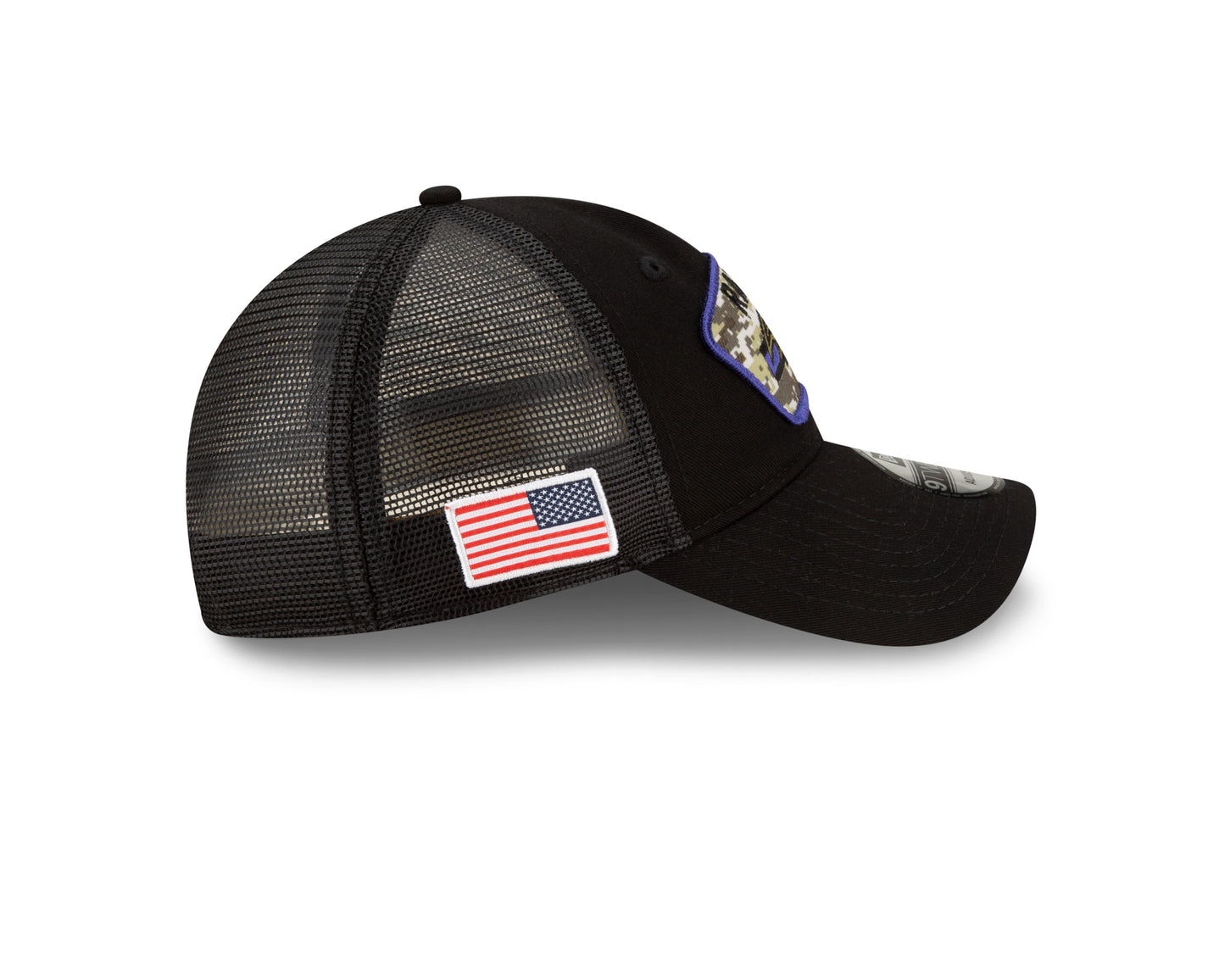 Baltimore Ravens New Era Salute to Service 9Twenty Adjustable Hat - Black