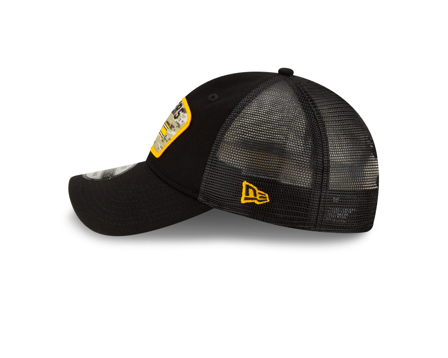 Pittsburgh Steelers New Era Salute to Service 9TWENTY Adjustable Hat - Black