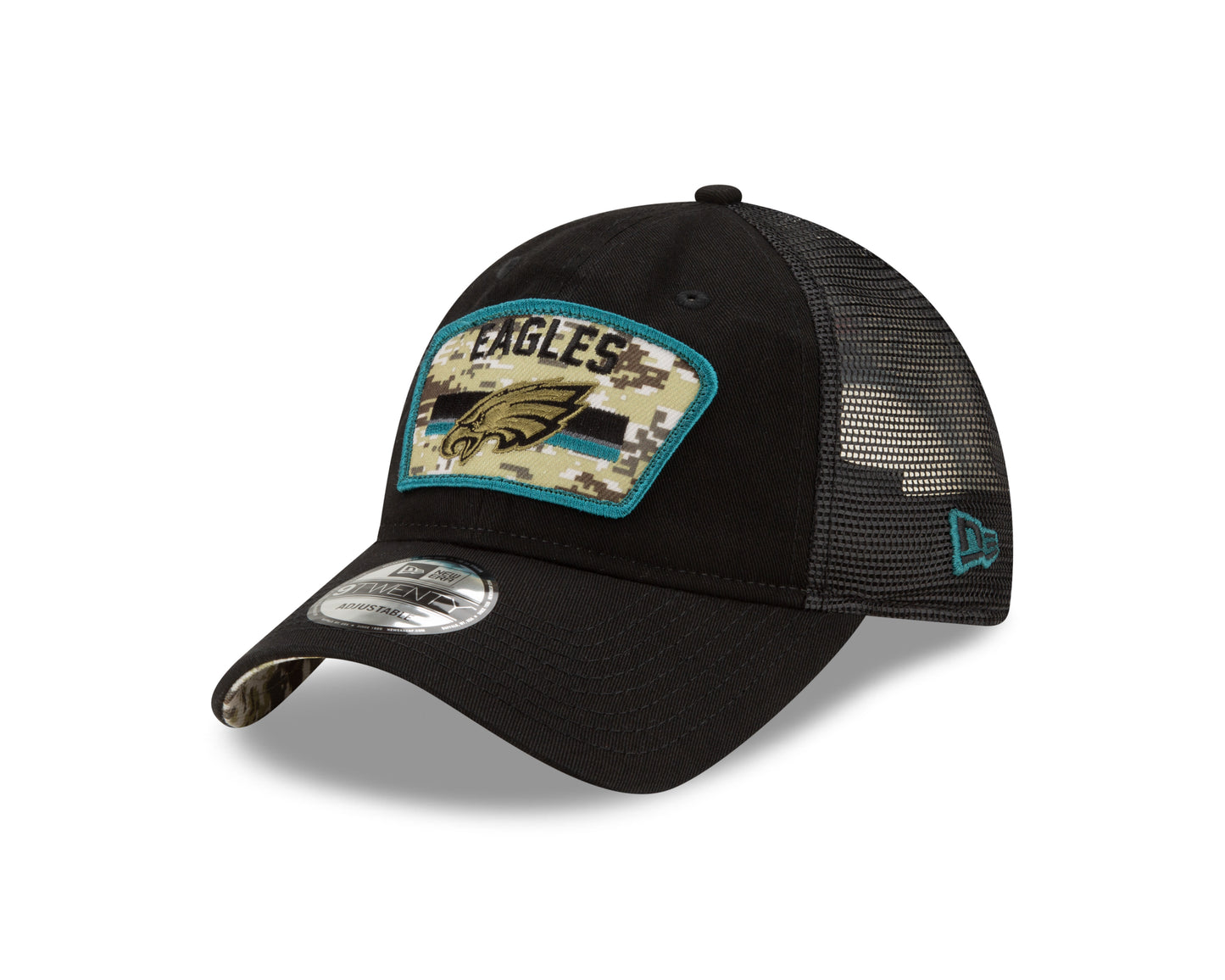 Philadelphia Eagles New Era Salute to Service 9Twenty Adjustable Hat- Black