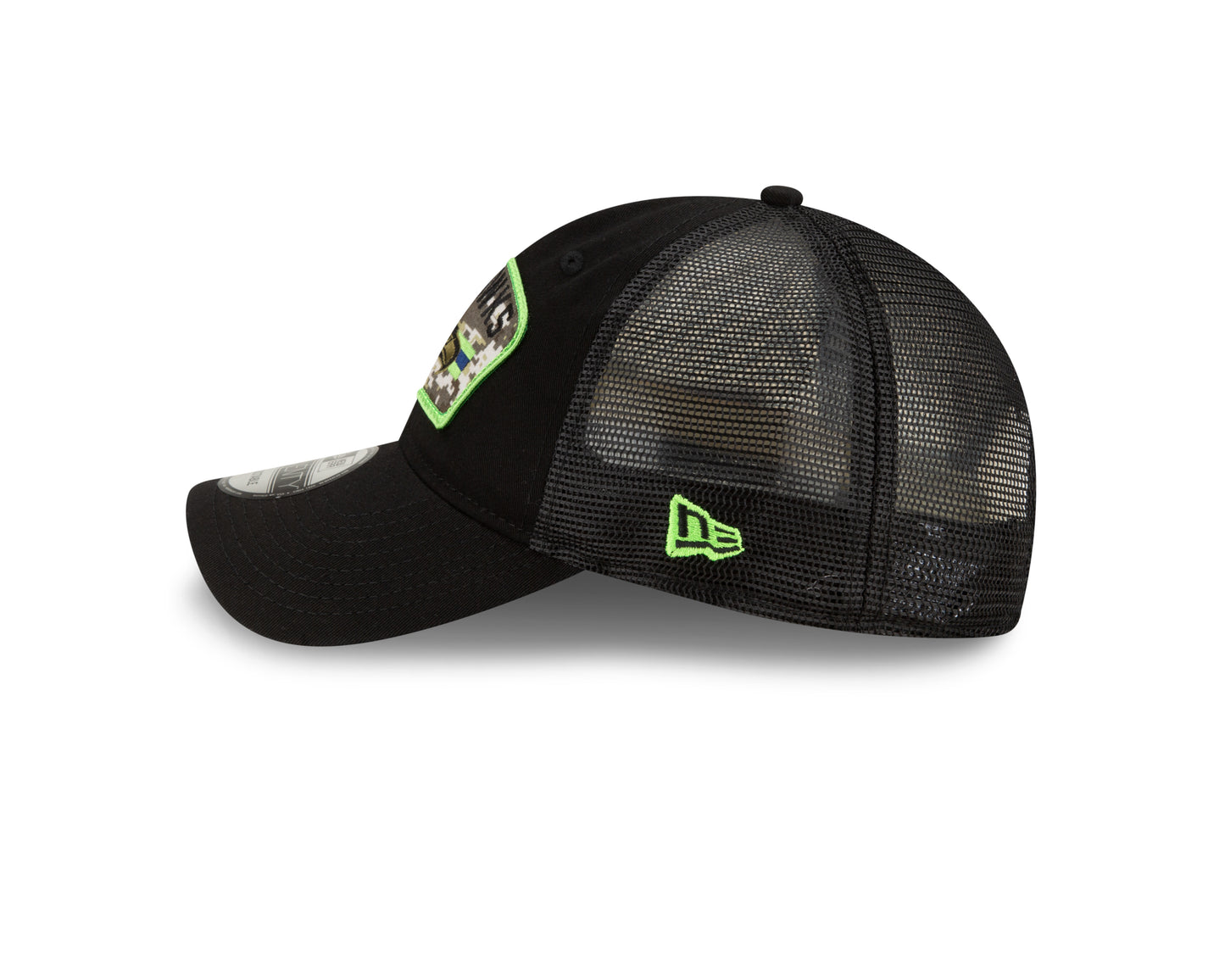 Seattle Seahawks New Era Salute to Service 9TWENTY Adjustable Hat - Black