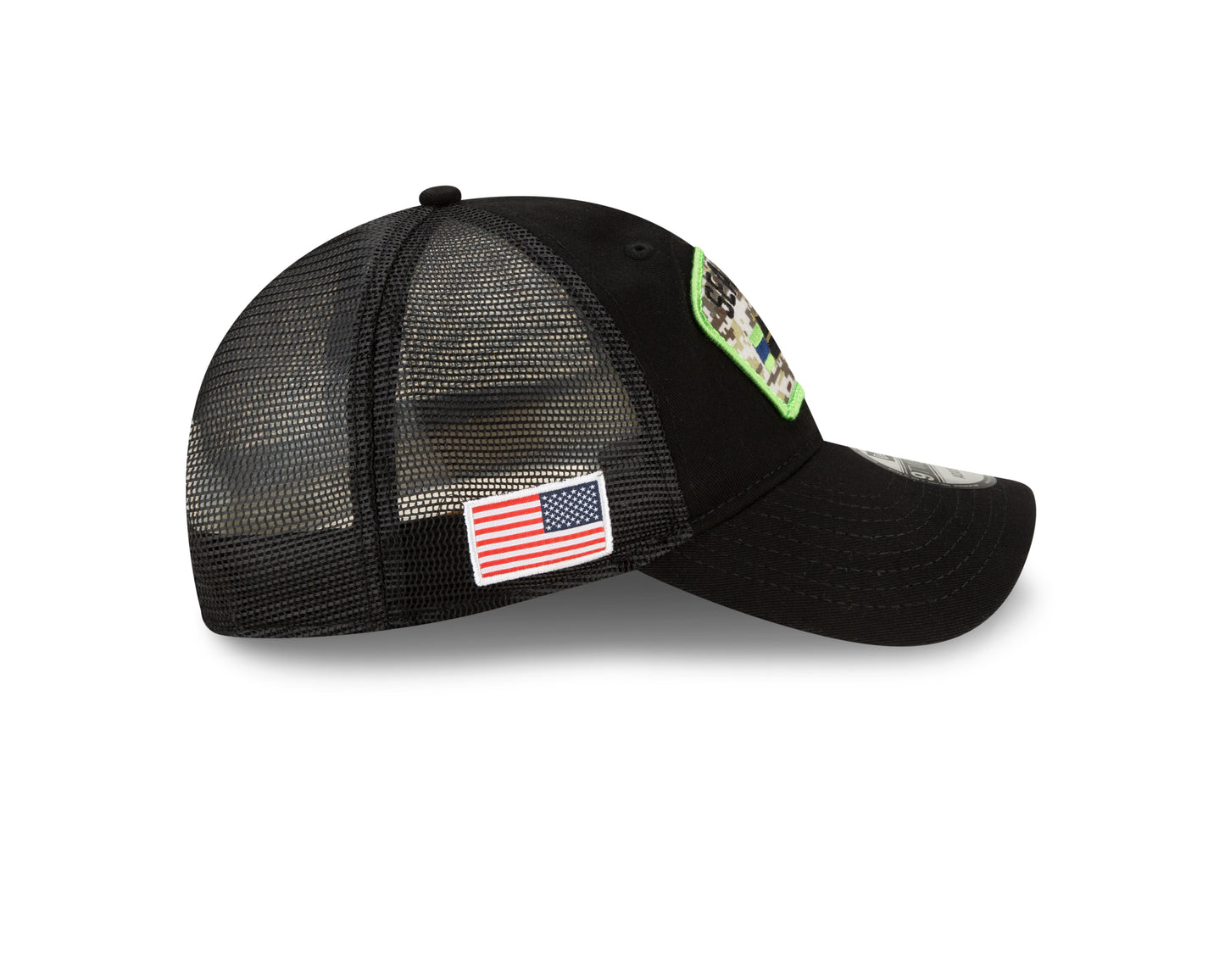 Seattle Seahawks New Era Salute to Service 9TWENTY Adjustable Hat - Black