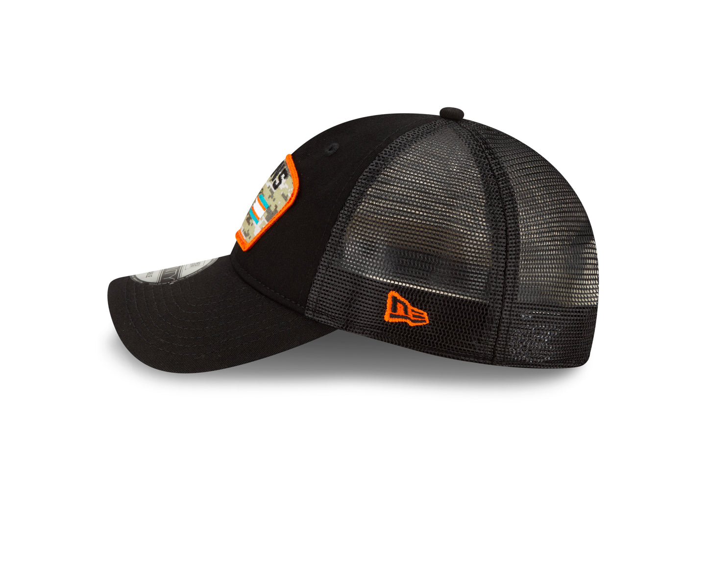 Miami Dolphins New Era Salute to Service 9TWENTY Adjustable Hat - Black