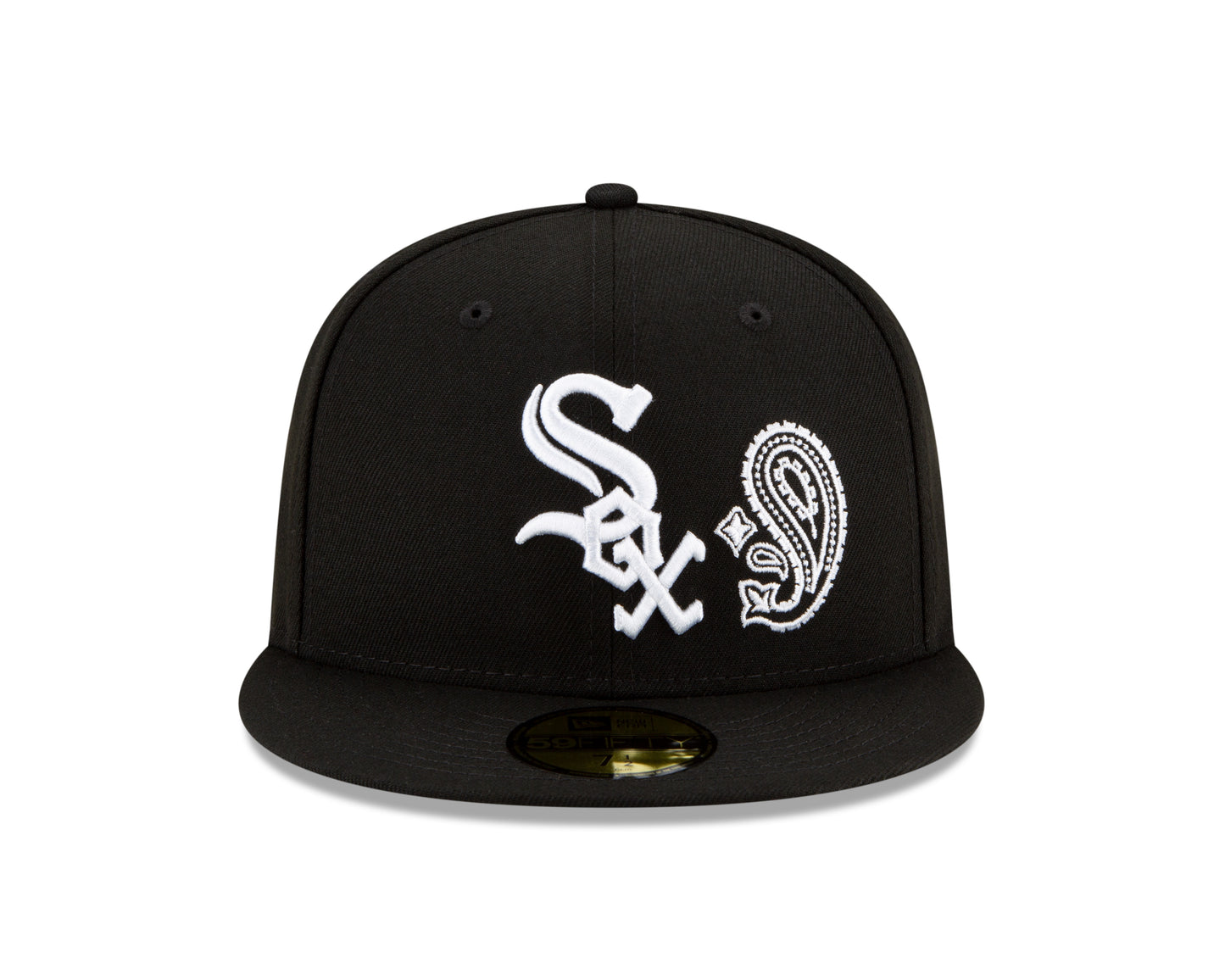 Chicago White Sox New Era Paisley Patchwork Undervisor 59FIFTY Fitted Hat - Black