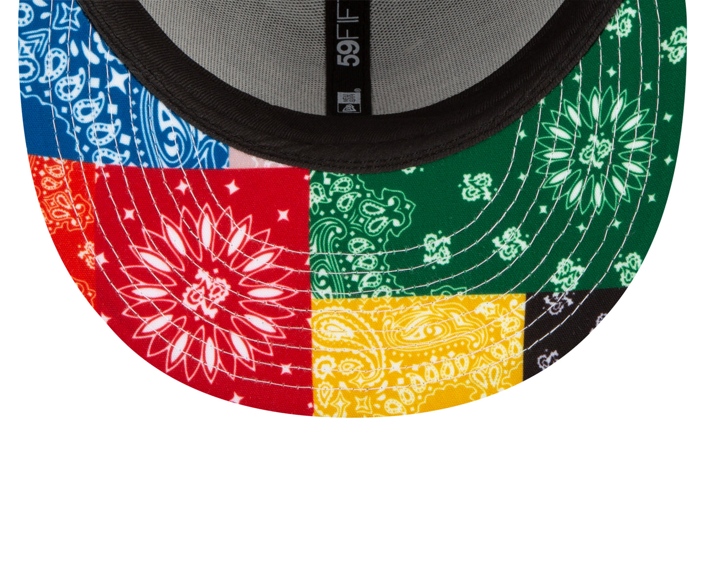 Chicago Bulls New Era Paisley Patchwork Undervisor 59FIFTY Fitted Hat - Black