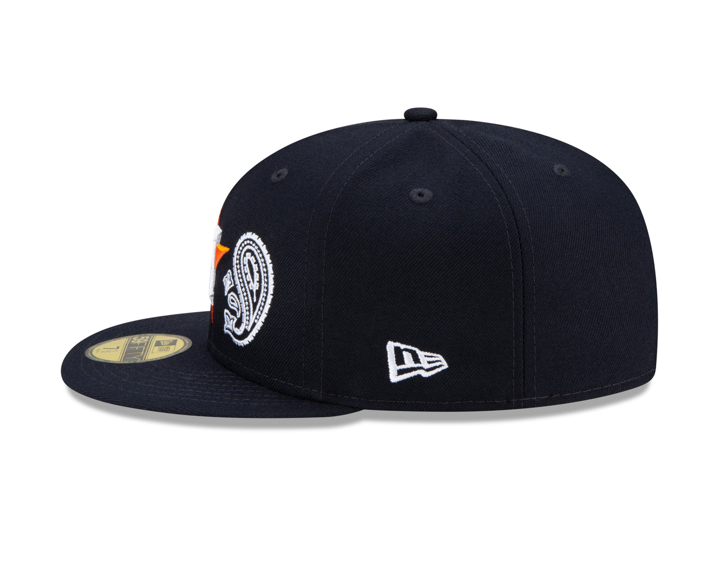 Houston Astros New Era Paisley Patchwork Undervisor 59FIFTY Fitted Hat - Navy