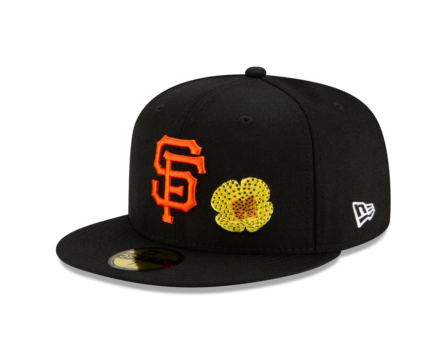 San Francisco Giants New Era Crystal Icons Rhinestone 59FIFTY Fitted Hat - Blue