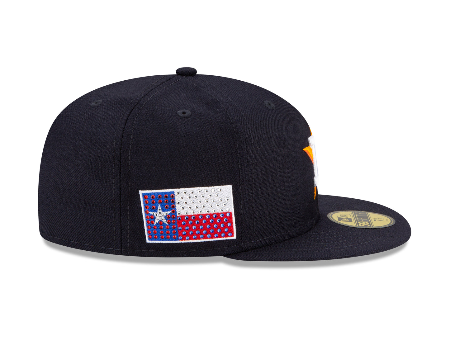 Houston Astros New Era Crystal Icons Rhinestone 59FIFTY Fitted Hat - Navy