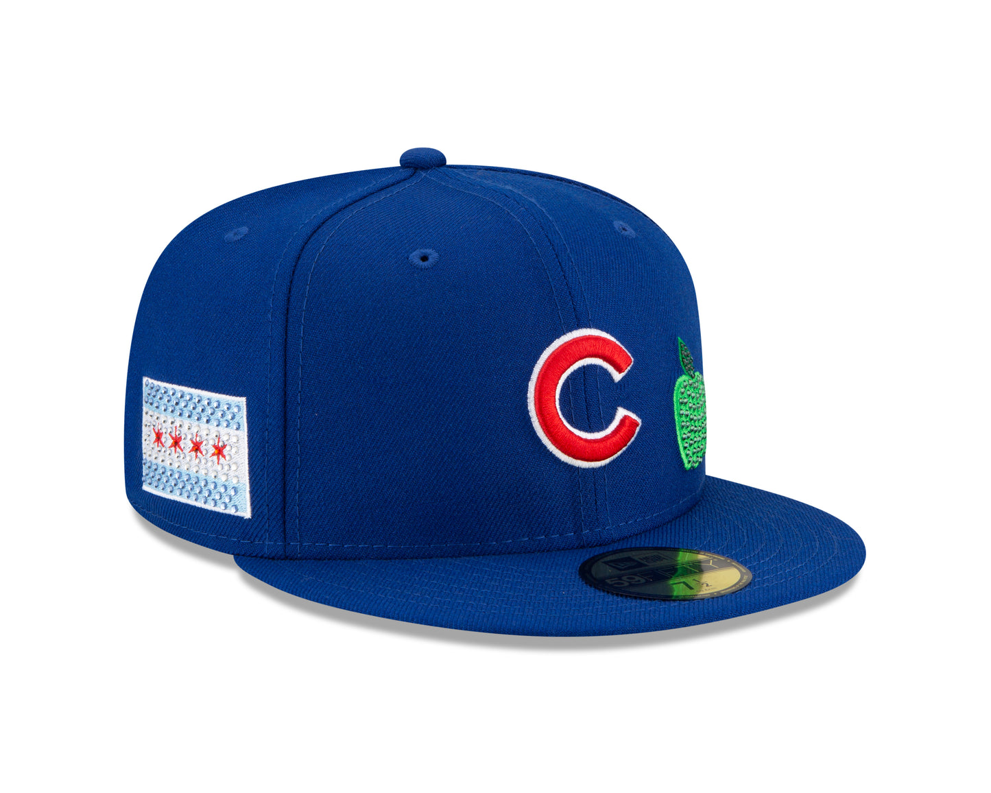 Chicago Cubs New Era Crystal Icons Rhinestone 59FIFTY Fitted Hat - Blue
