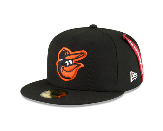 Baltimore Orioles New Era Alpha Industries 59FIFTY Fitted Hat- Black