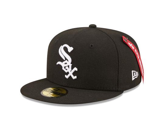 Chicago White Sox New Era Alpha Industries 59FIFTY Fitted Hat- Black