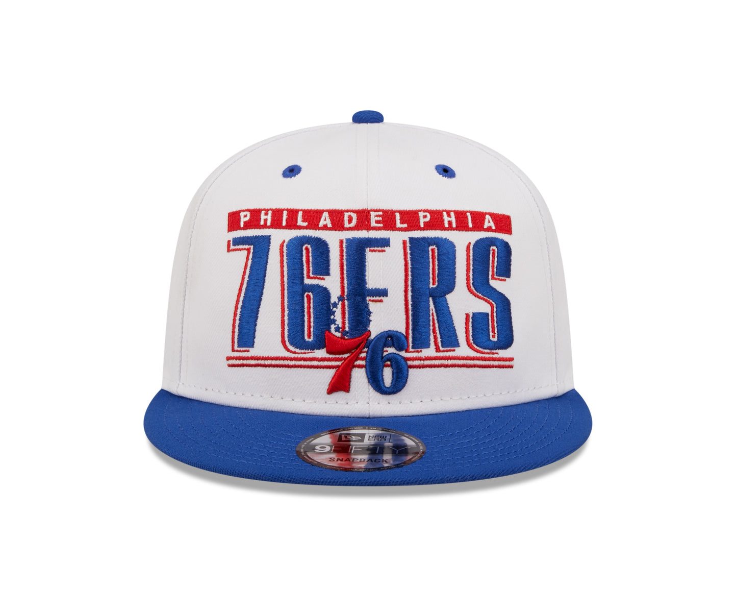 Philadelphia 76ers New Era Retro Title White / Royal 9FIFTY Snap Back Hat