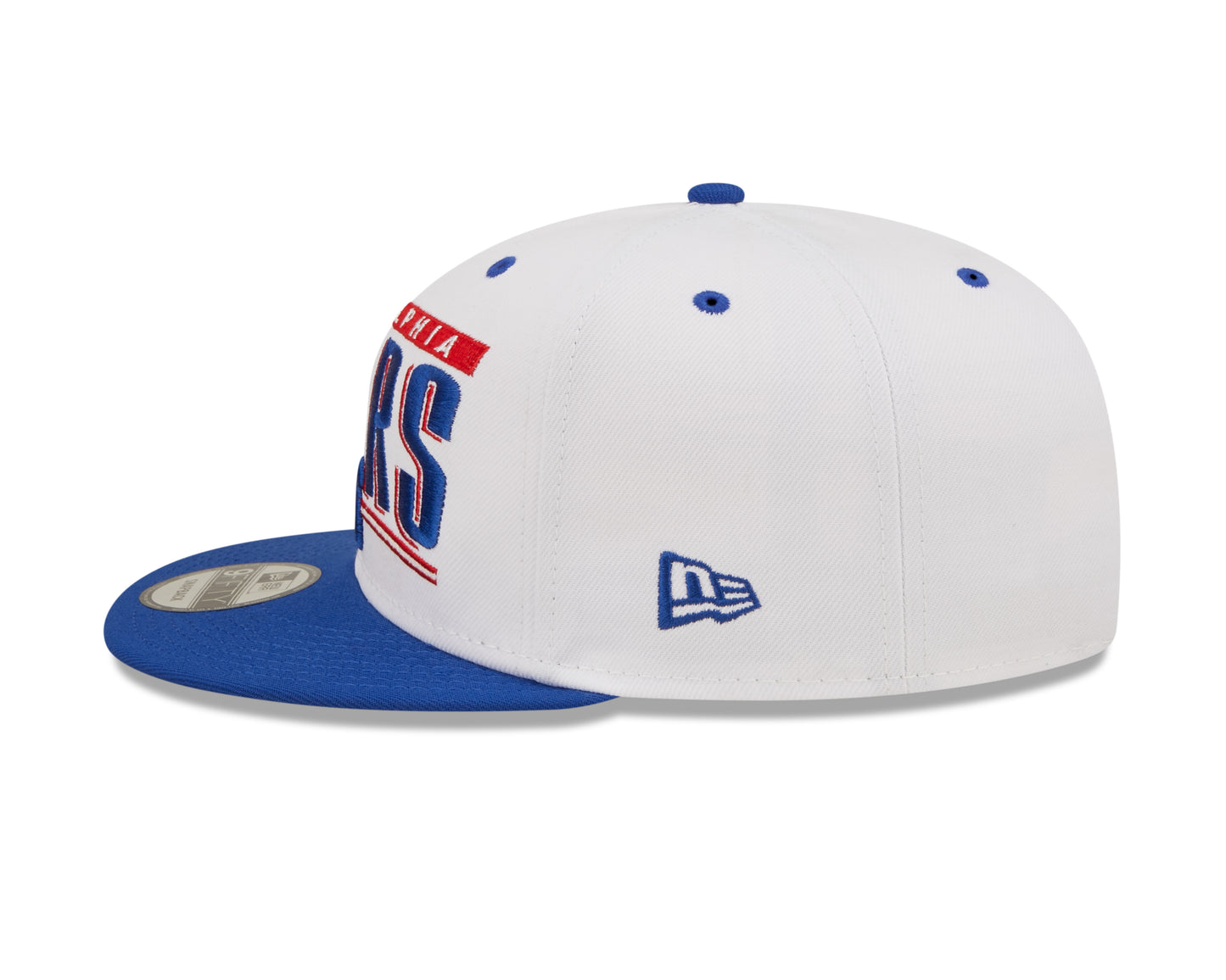 Philadelphia 76ers New Era Retro Title White / Royal 9FIFTY Snap Back Hat
