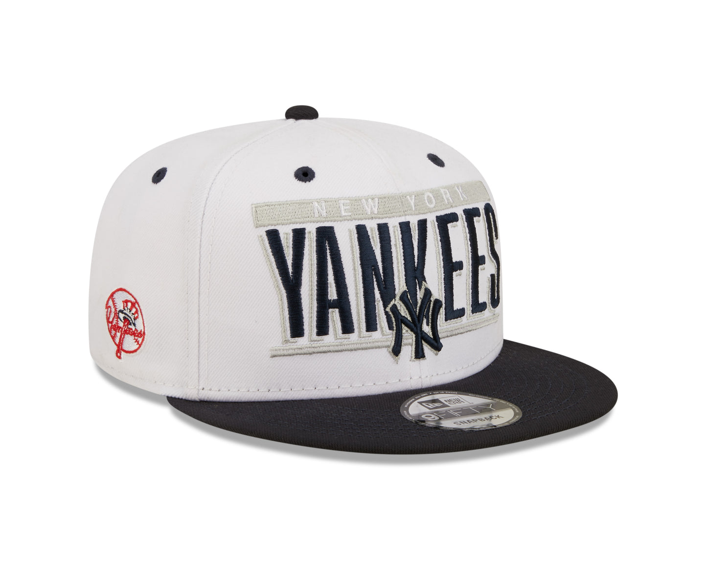 New York Yankees New Era Retro Title 9FIFTY Snapback Hat - White/Navy