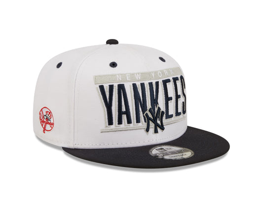 New York Yankees New Era Retro Title 9FIFTY Snapback Hat - White/Navy