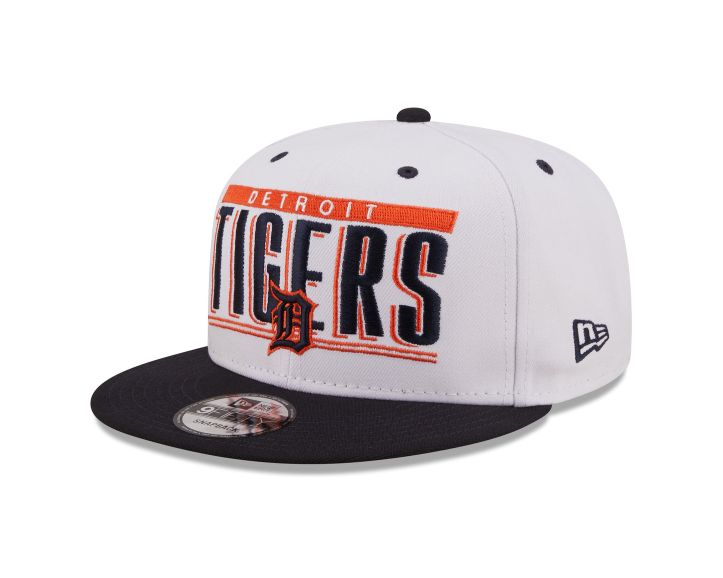 Detroit Tigers New Era Retro Title 9FIFTY Snapback Hat - White/Navy