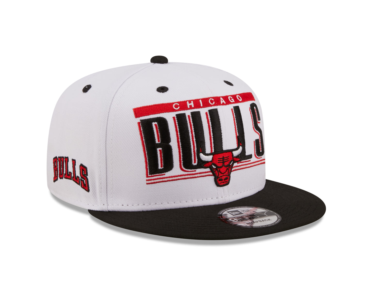 Chicago Bulls New Era Retro Title White / Black 9FIFTY Snap Back Hat