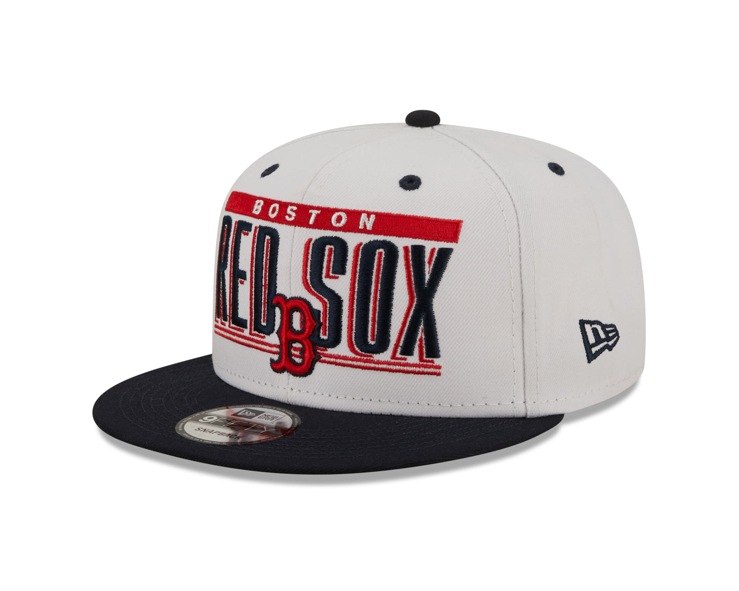 Boston Red Sox New Era Retro Title 9FIFTY Snapback Hat - White/Navy