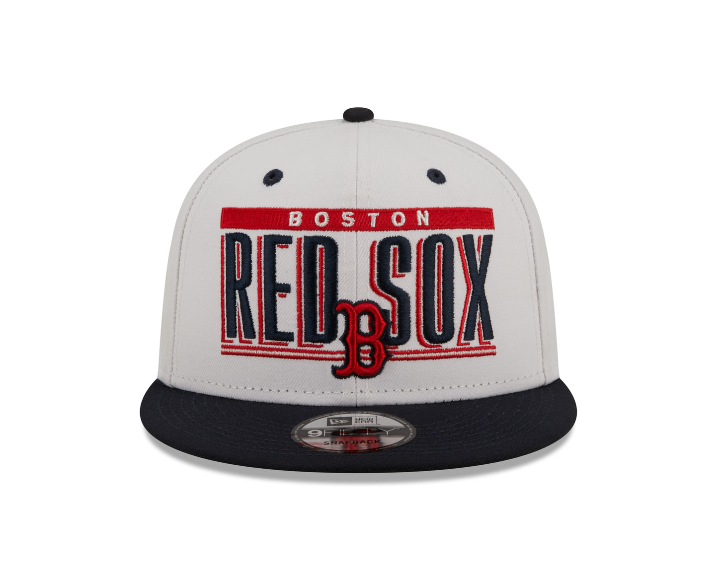 Boston Red Sox New Era Retro Title 9FIFTY Snapback Hat - White/Navy