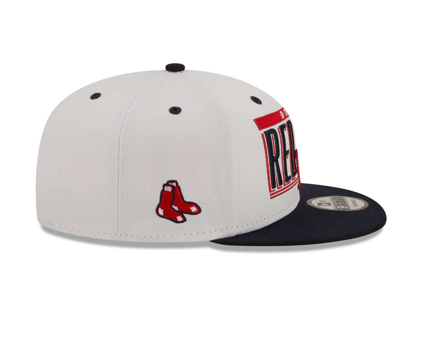 Boston Red Sox New Era Retro Title 9FIFTY Snapback Hat - White/Navy