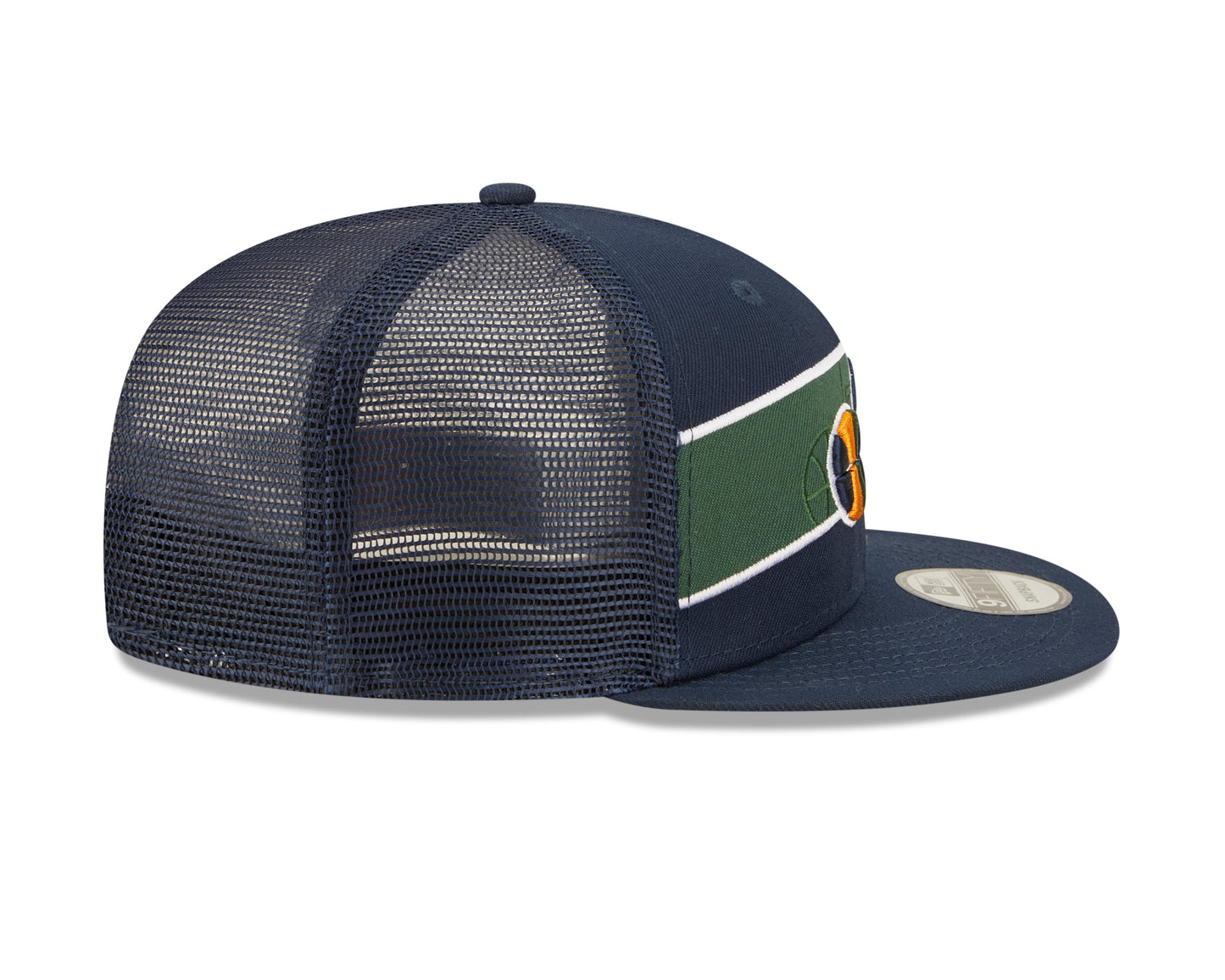 Utah Jazz New Era Blue Tonal Band Trucker Mesh 9FIFTY Snapback Hat