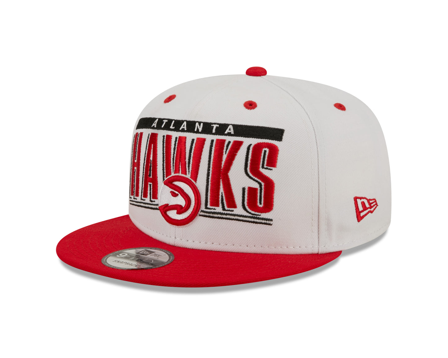 Atlanta Hawks New Era Retro Title White / Red 9FIFTY Snap Back Hat