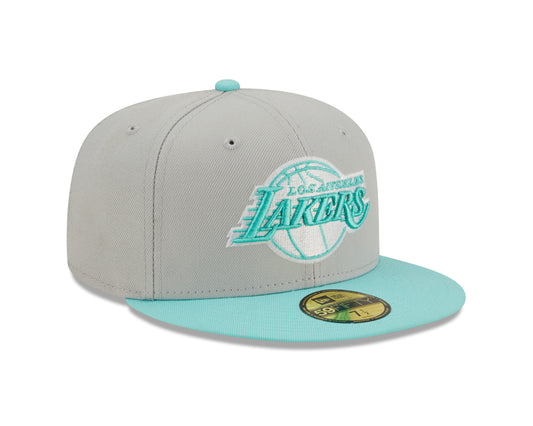Los Angeles Lakers New Era Color Pack 2 Tone Mint /Gray 59fifty Fitted Hat