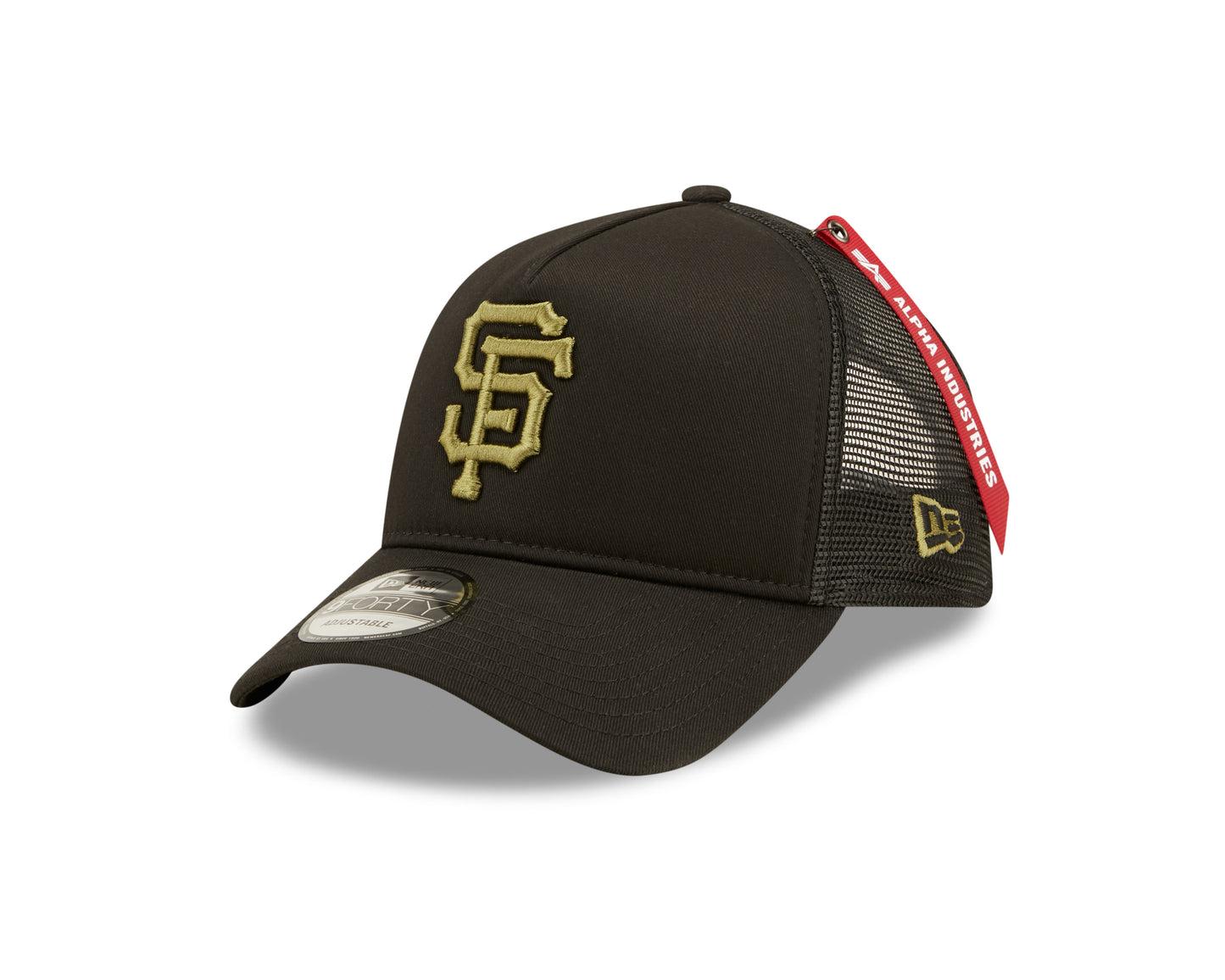 San Francisco Giants New Era x Alpha Industries A-Frame 9FORTY Trucker Snapback