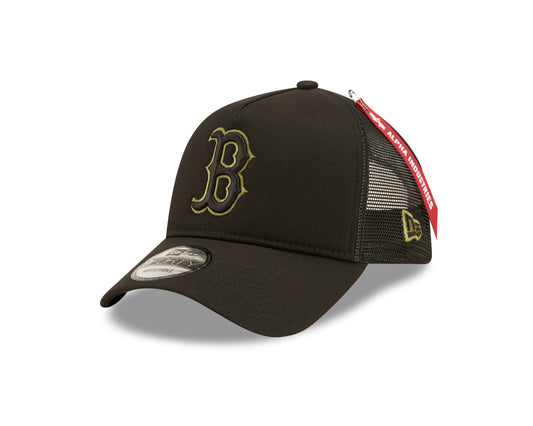 Boston Red Sox New Era x Alpha Industries A-Frame 9FORTY Trucker Snapback