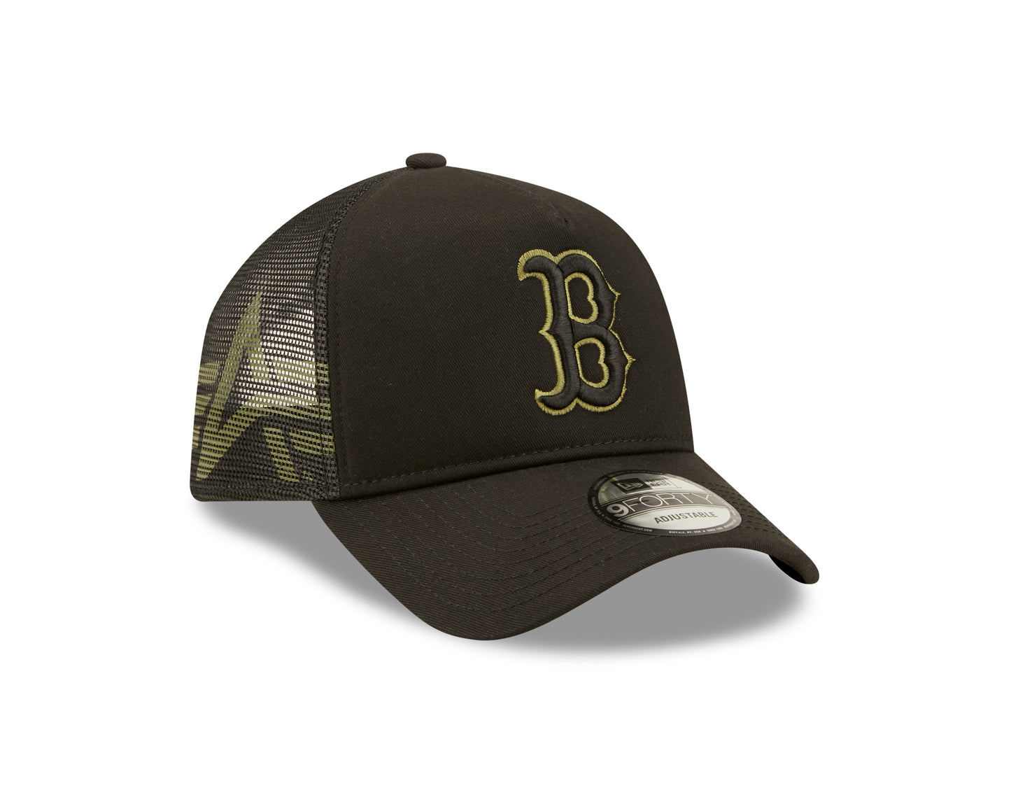 Boston Red Sox New Era x Alpha Industries A-Frame 9FORTY Trucker Snapback