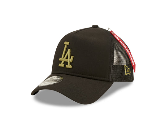 Los Angeles Dodgers New Era x Alpha Industries A-Frame 9FORTY Trucker Snapback
