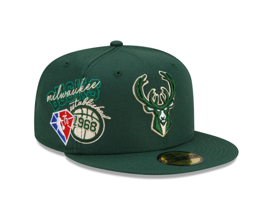 Milwaukee Bucks New Era Team Color Back Half 59fifty Fitted Hat