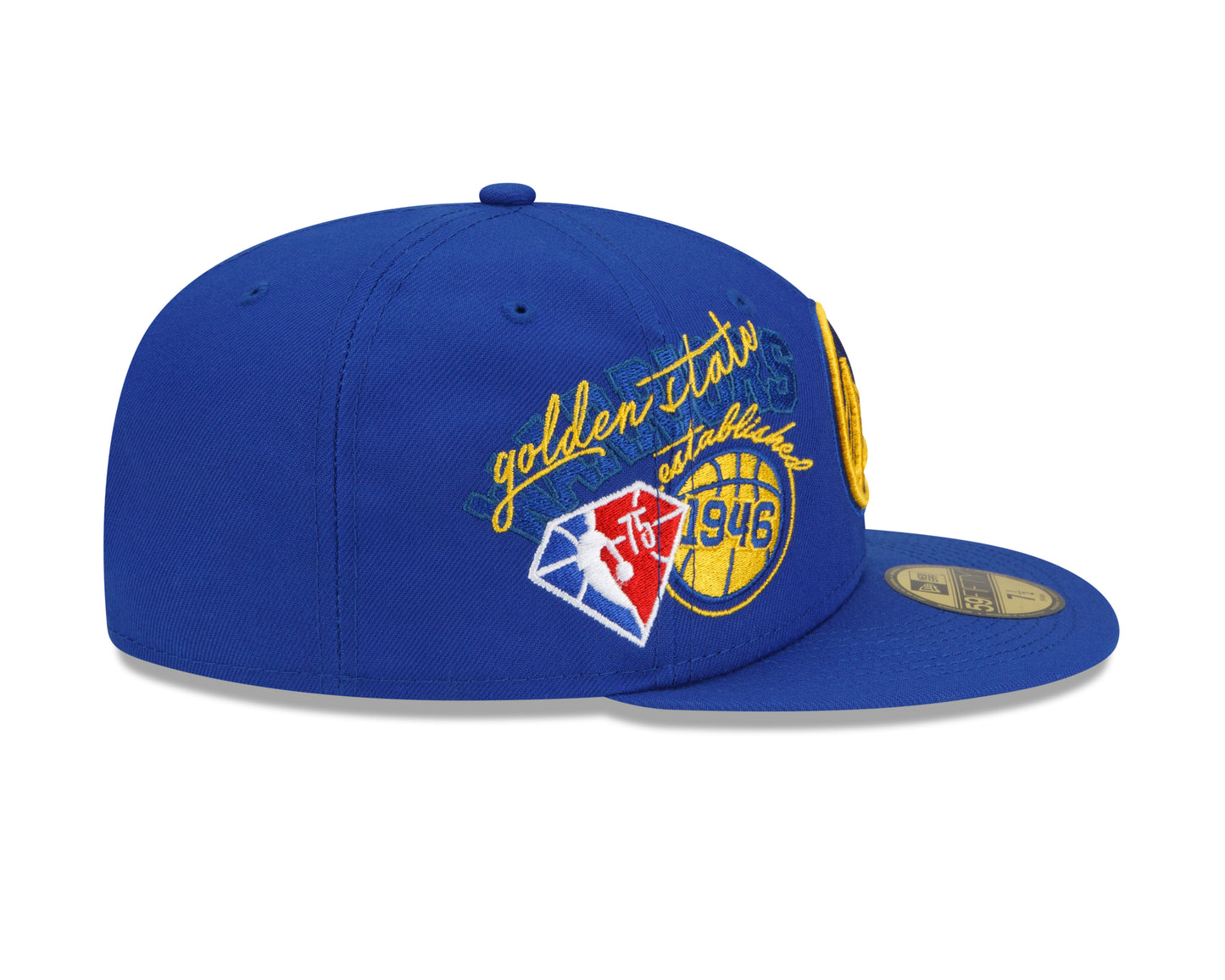 Golden State Warriors New Era Back Half Team 59FIFTY Fitted Hat - Blue