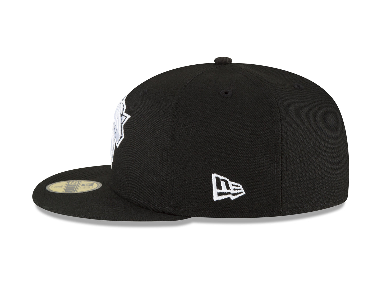New York Knicks New Era Black and White Back Half 59fifty Fitted Hat