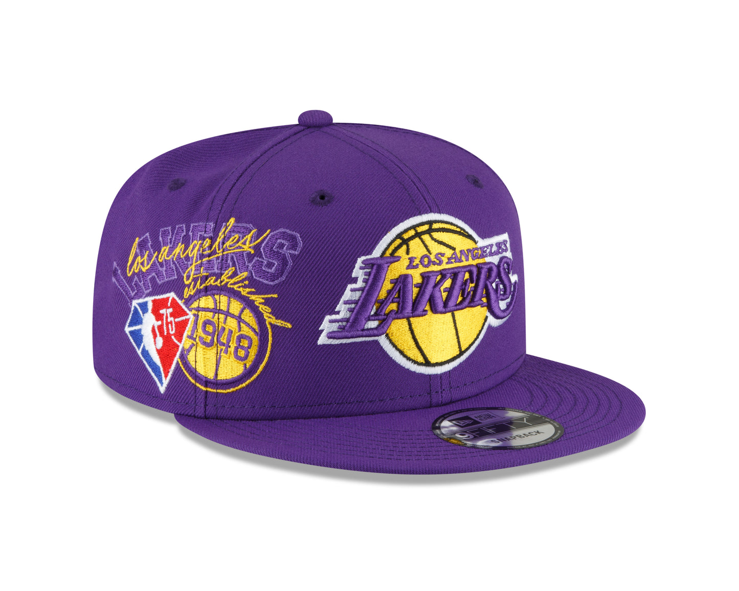 Los Angeles Lakers Authentic Back Half Series 9FIFTY Snap Back Hat - Purple