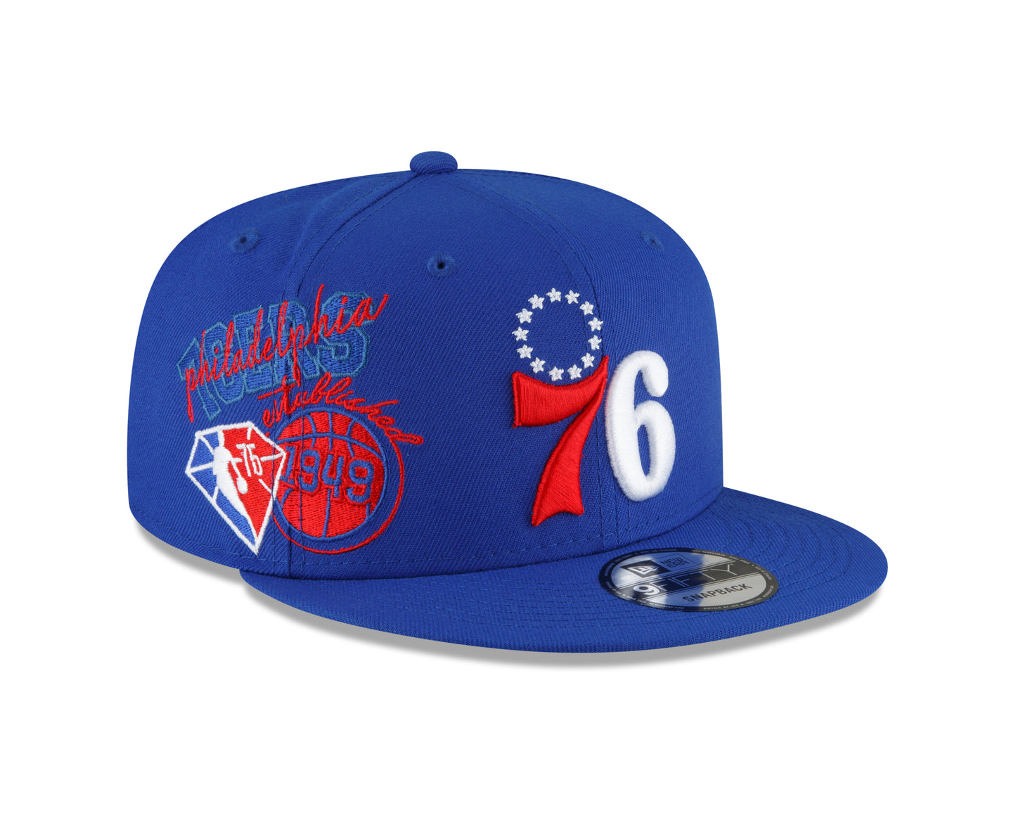 Philadelphia 76ers Authentic Back Half Series 9FIFTY Snap Back Hat - Blue