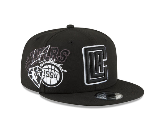 Los Angeles Clippers Black & White Back Half Series 9FIFTY Snap Back Hat