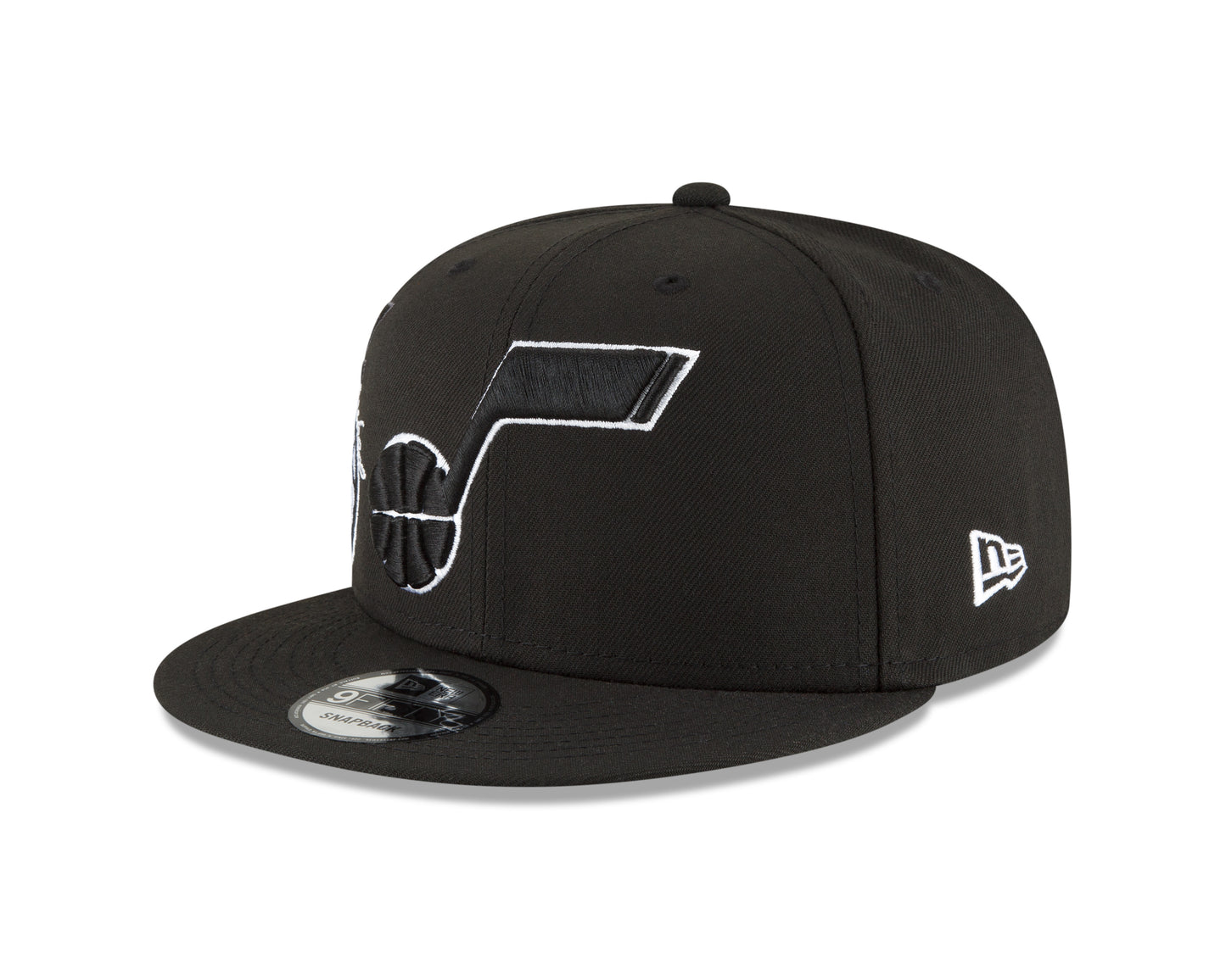 Utah Jazz Black & White Back Half Series 9FIFTY Snap Back Hat