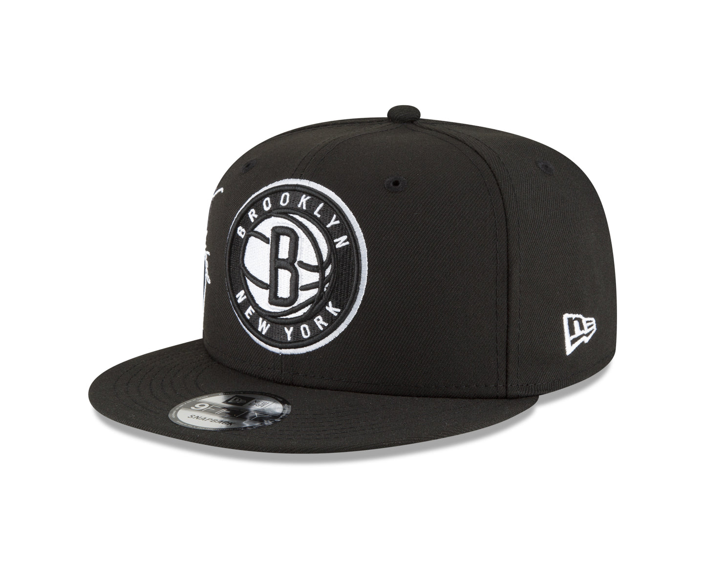 Brooklyn Nets Black & White Back Half Series 9FIFTY Snap Back Hat