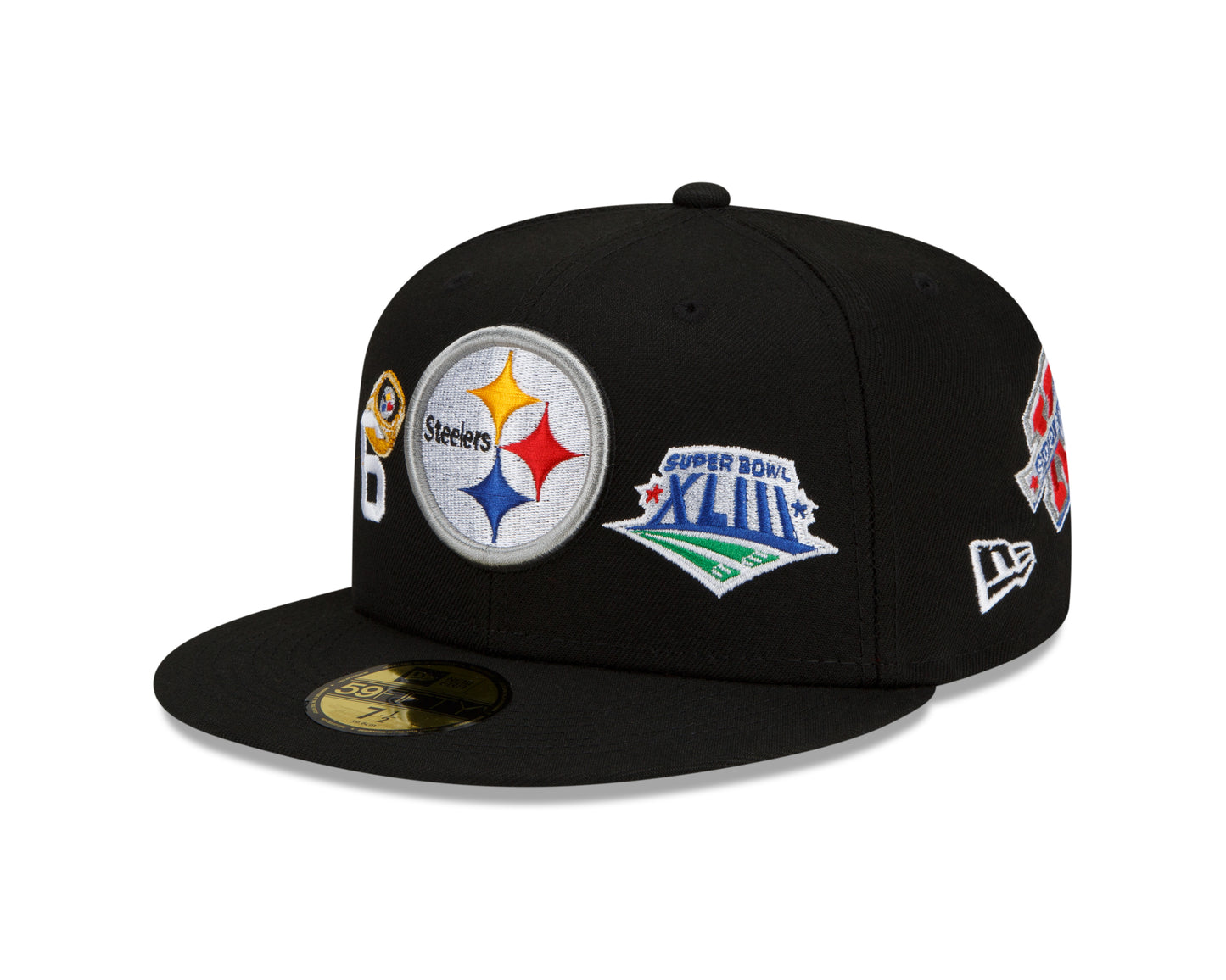 Pittsburgh Steelers New Era 6x Count The Rings Patched 59FIFTY Fitted Hat
