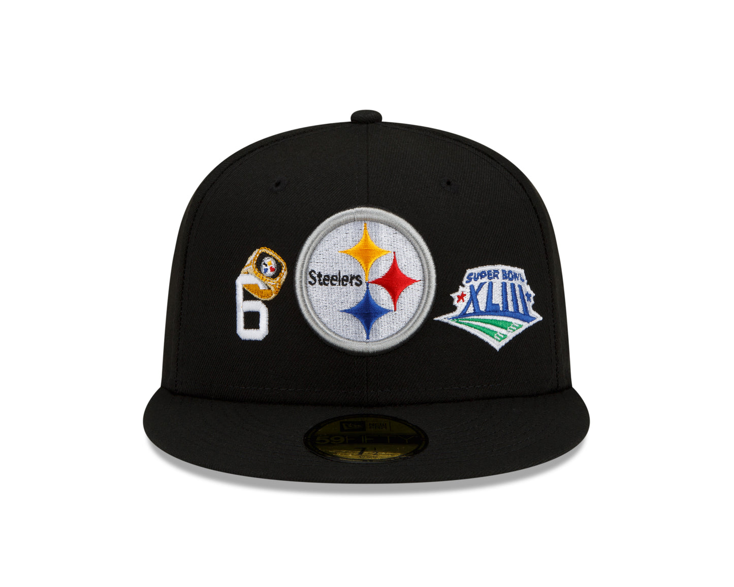 Pittsburgh Steelers New Era 6x Count The Rings Patched 59FIFTY Fitted Hat