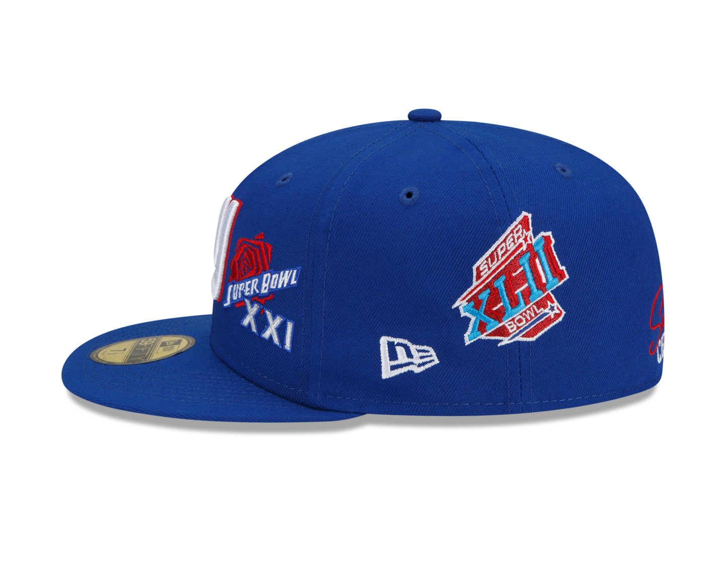 New York Giants New Era Count the Rings Patches 59FIFTY Fitted Hat - Blue