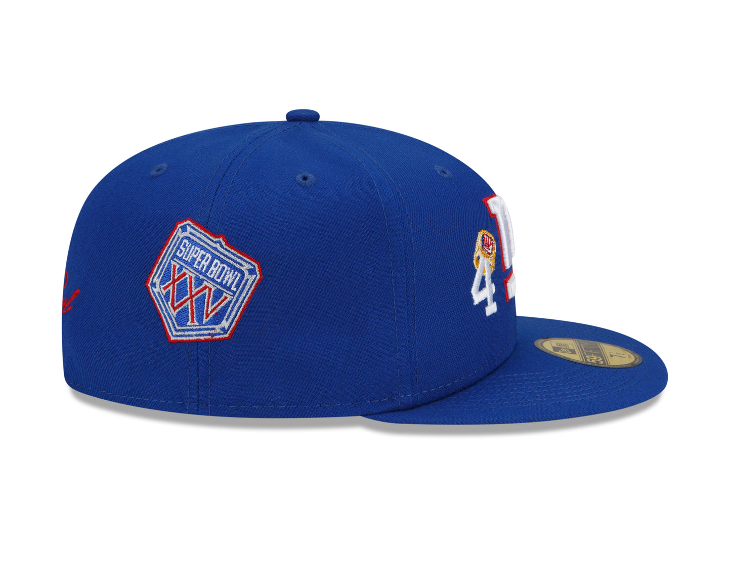 New York Giants New Era Count the Rings Patches 59FIFTY Fitted Hat - Blue