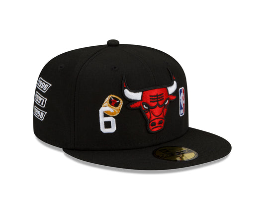Chicago Bulls New Era 6x Count The Rings 59FIFTY Fitted Hat
