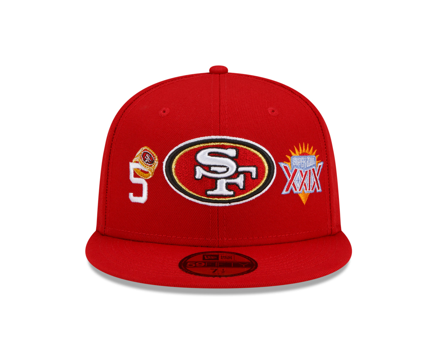 San Francisco 49ers New Era 5x Count The Rings Patched 59FIFTY Fitted Hat