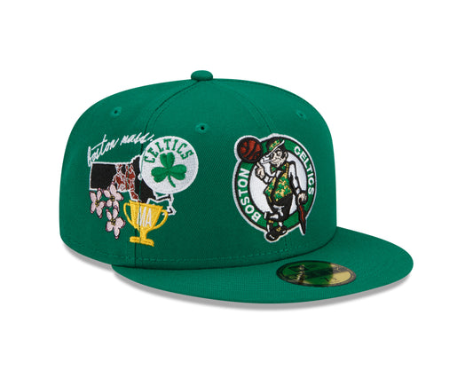 Boston Celtics New Era City Cluster State Inspired 59FIFTY Fitted Hat