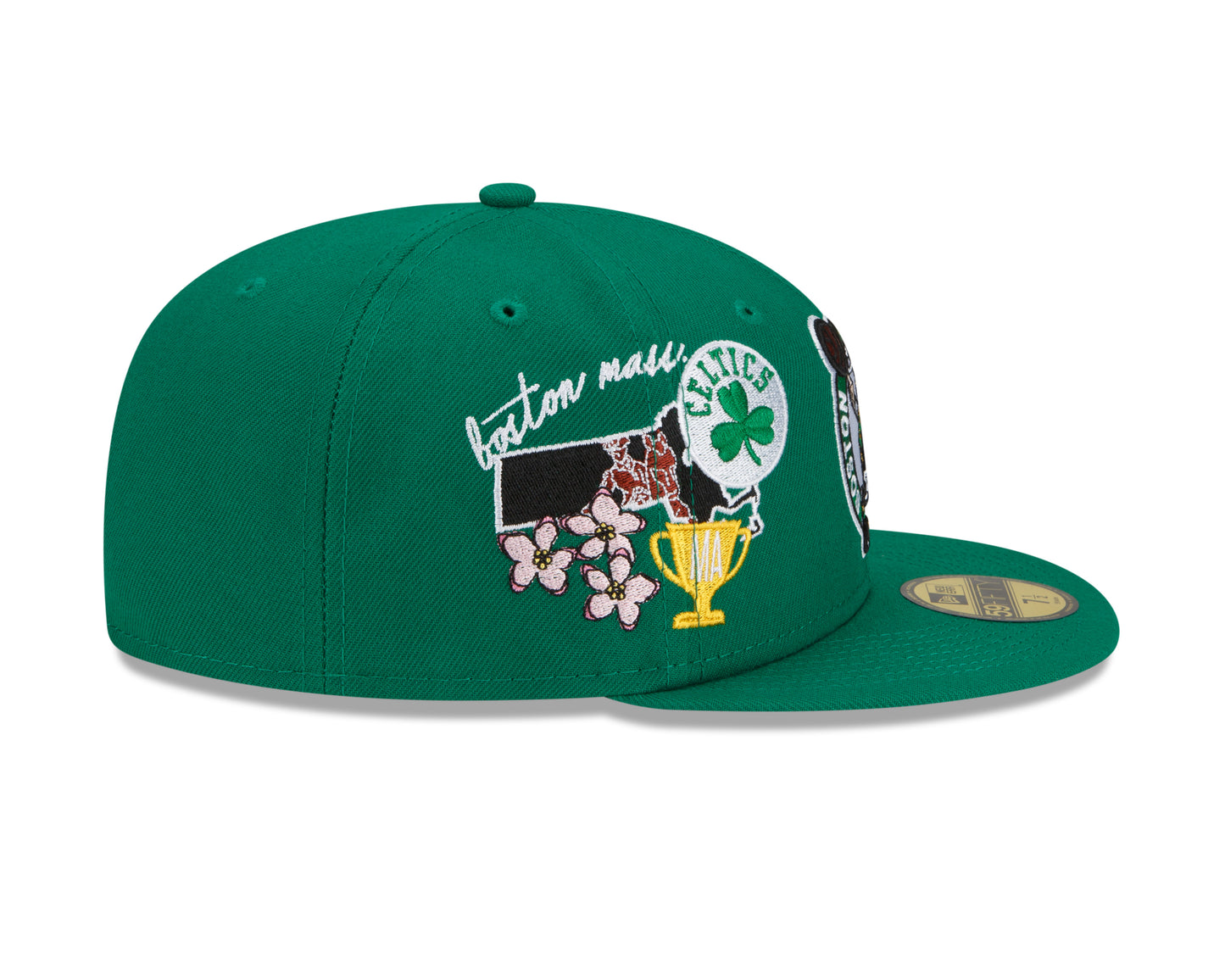 Boston Celtics New Era City Cluster State Inspired 59FIFTY Fitted Hat